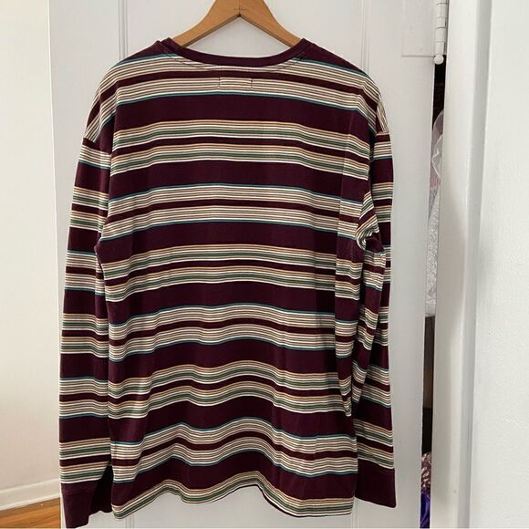 PacSun Striped Crewneck Long Sleeve Shirt Vintage Y2K Preppy‎ Size XL - Picture 2 of 10